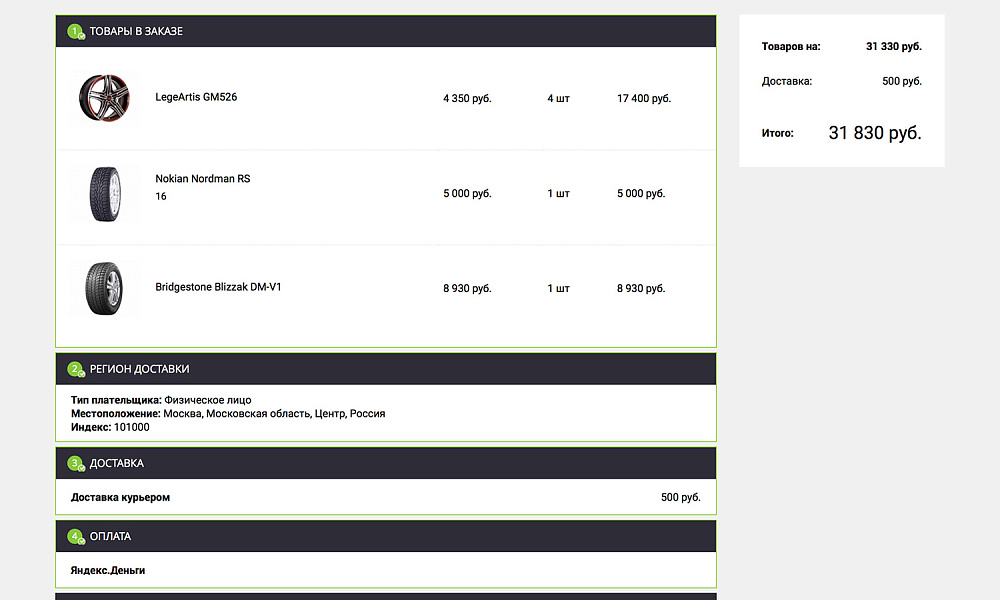 ОТРАСЛЕВОЙ ИНТЕРНЕТ-МАГАЗИН ТОВАРОВ ДЛЯ АВТО, ЗАПЧАСТЕЙ, ШИН И ДИСКОВ «AUTO-MARKET 2.0»