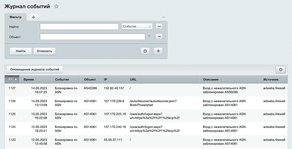 Файрвол — блокировка по ASN