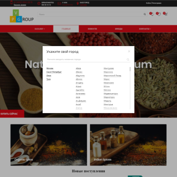 Pvgroup.Food - Интернет магазин специй, продуктов. Начиная со Старта с конструктором дизайна №60161