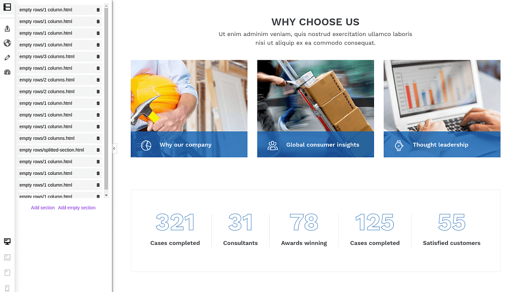 AZEXO - конструктор страниц