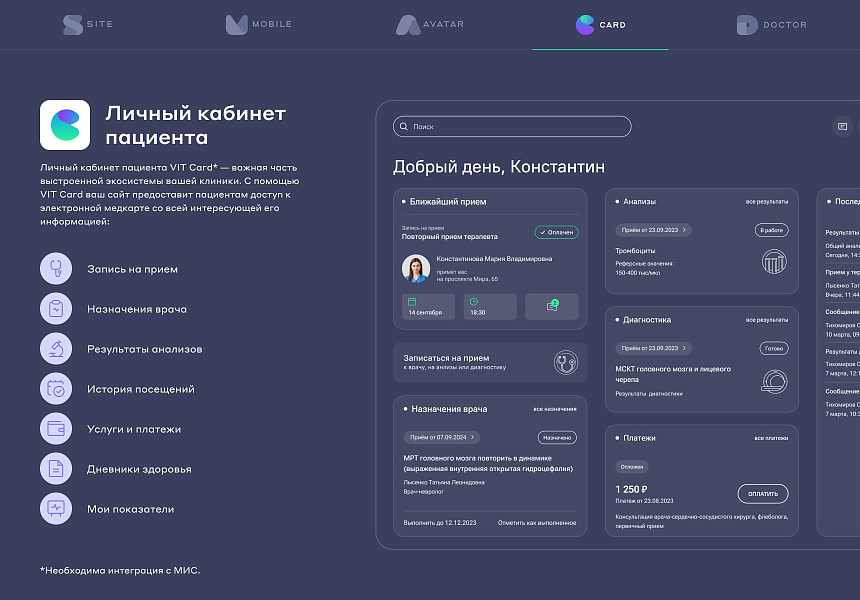 Сайт клиники, медицинского центра