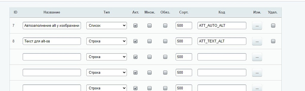 Добавление alts изображениям в тексте