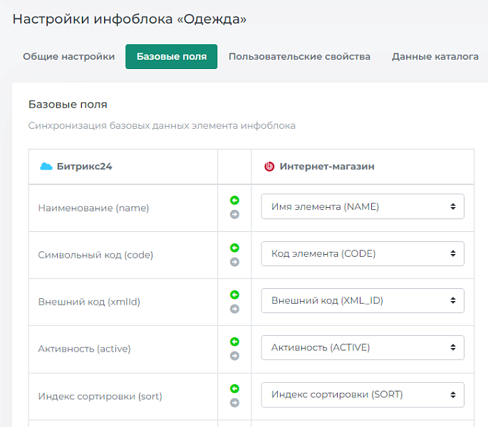 Синхронизация каталога с Битрикс24