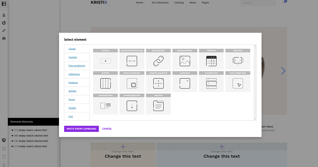 AZEXO - конструктор страниц