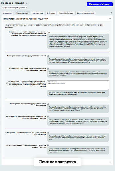 Ускоритель по Google Pagespeed