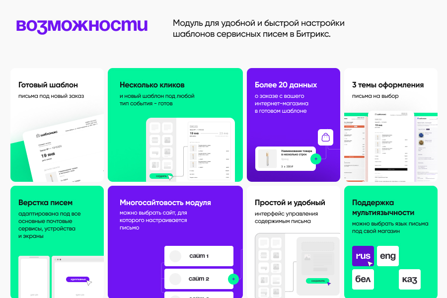 Шаблоникс. Красивые шаблоны писем в Битрикс