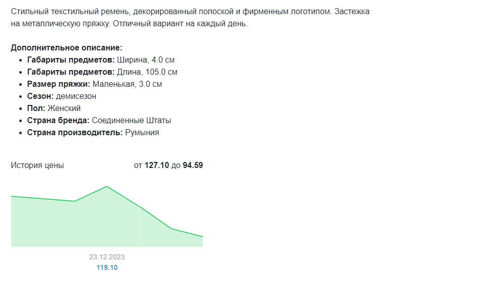 История изменения цен. График изменений. Сравнение с прошлым месяцем.