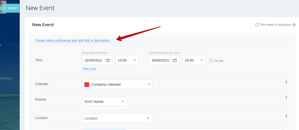 Поделиться ссылкой на видеоконференцию