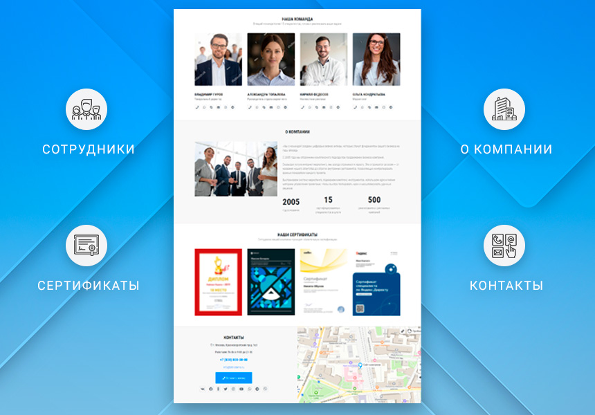 Готовый одностраничный сайт: Корпоративный сайт компании, digital-агентство, SMM-интегратор, бизнес