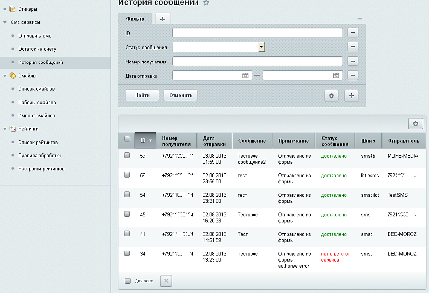 Смс сервисы + Viber, 33 шлюза