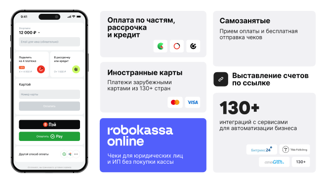 Robokassa - прием платежей и бесплатные чеки по ФЗ-54