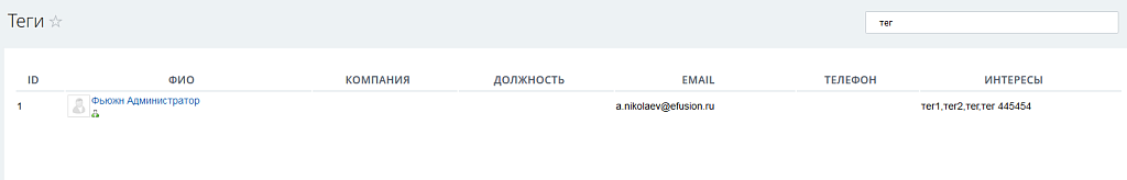 Fusion: Теги пользователя