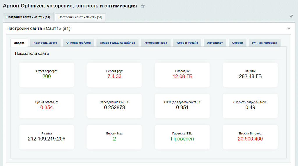 Apriori Optimizer: Ускорение, контроль и оптимизация (webp, pagespeed, seo, кеш, защита)