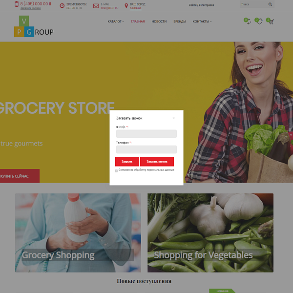 Pvgroup.Food - Интернет магазин продуктов питания. Начиная со Старта с конструктором - №60129