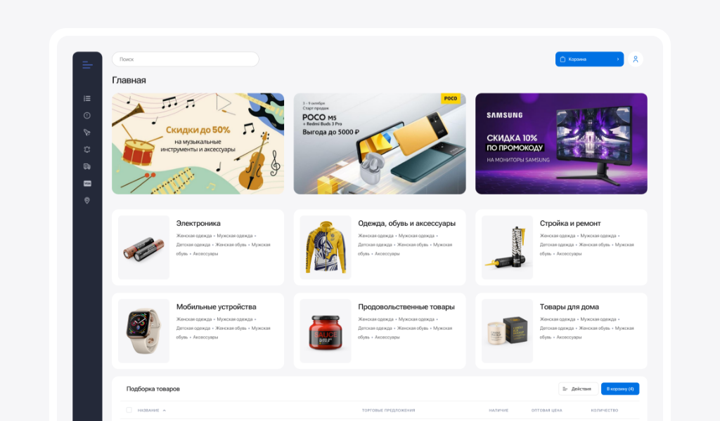 АЛЬФА: B2B платформа — оптовый b2b портал с личным кабинетом дилера. E-commerce система поставщиков