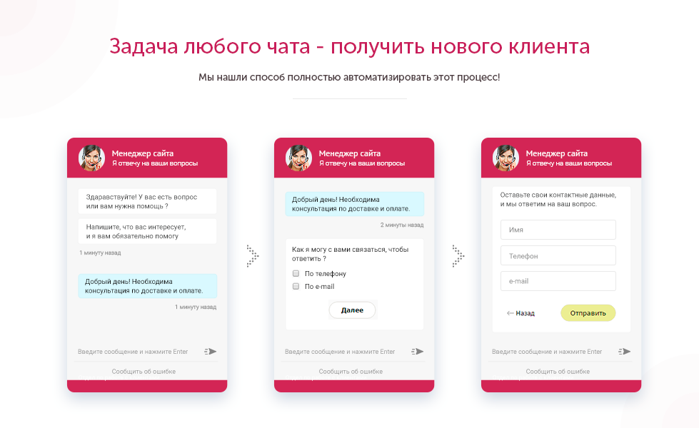 INTECBOT - Чат бот для сайта. Ловец лидов. Роботизированный онлайн-консультант.